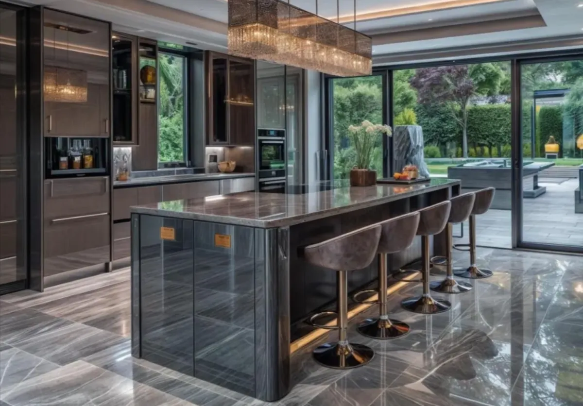 Luxury bathroom renovation with custom tile shower and glass enclosure