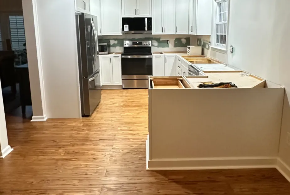 Professional flooring installation in Northern Virginia home