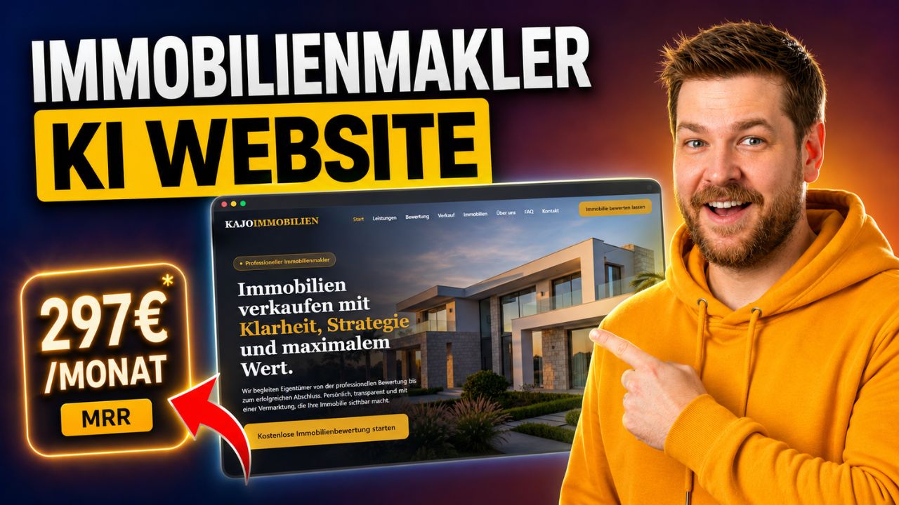 Martin Dellwing zeigt, wie man mit GoHighLevel AI Studio eine KI-Website für Immobilienmakler erstellt und verkauft