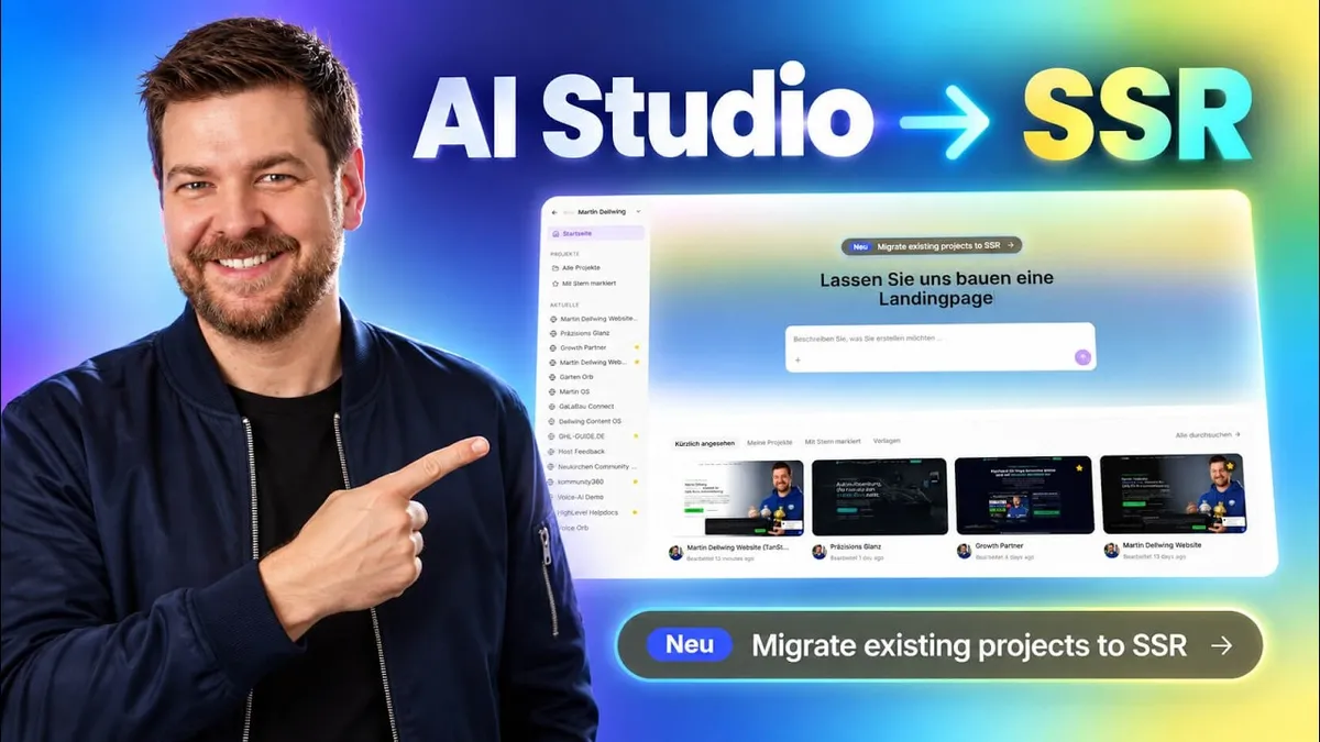 HighLevel AI Studio SSR – Server-Side Rendering: Migration und Vorteile erklärt auf Deutsch
