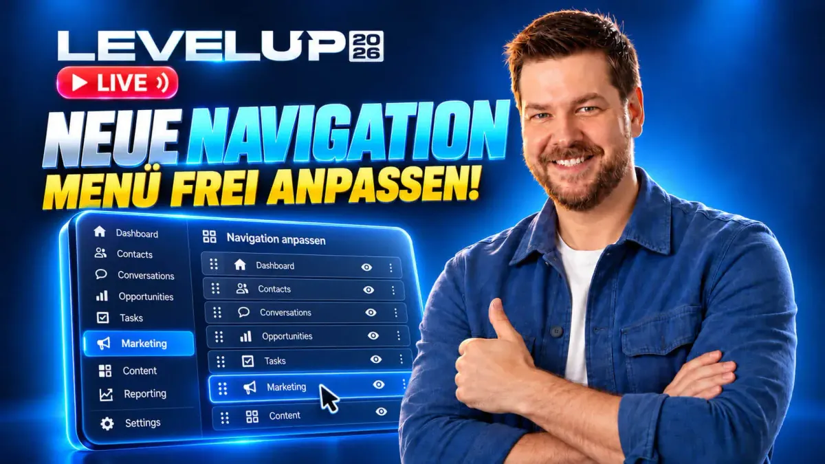 GoHighLevel bekommt ein neues Menü! Custom Navs (Deutsch)