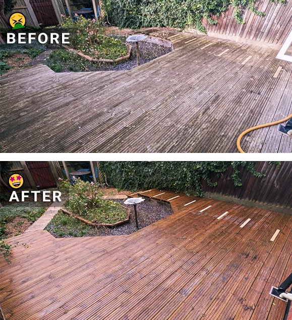 Deck Cleaning in Hertfordshire and Surrounding Areas.