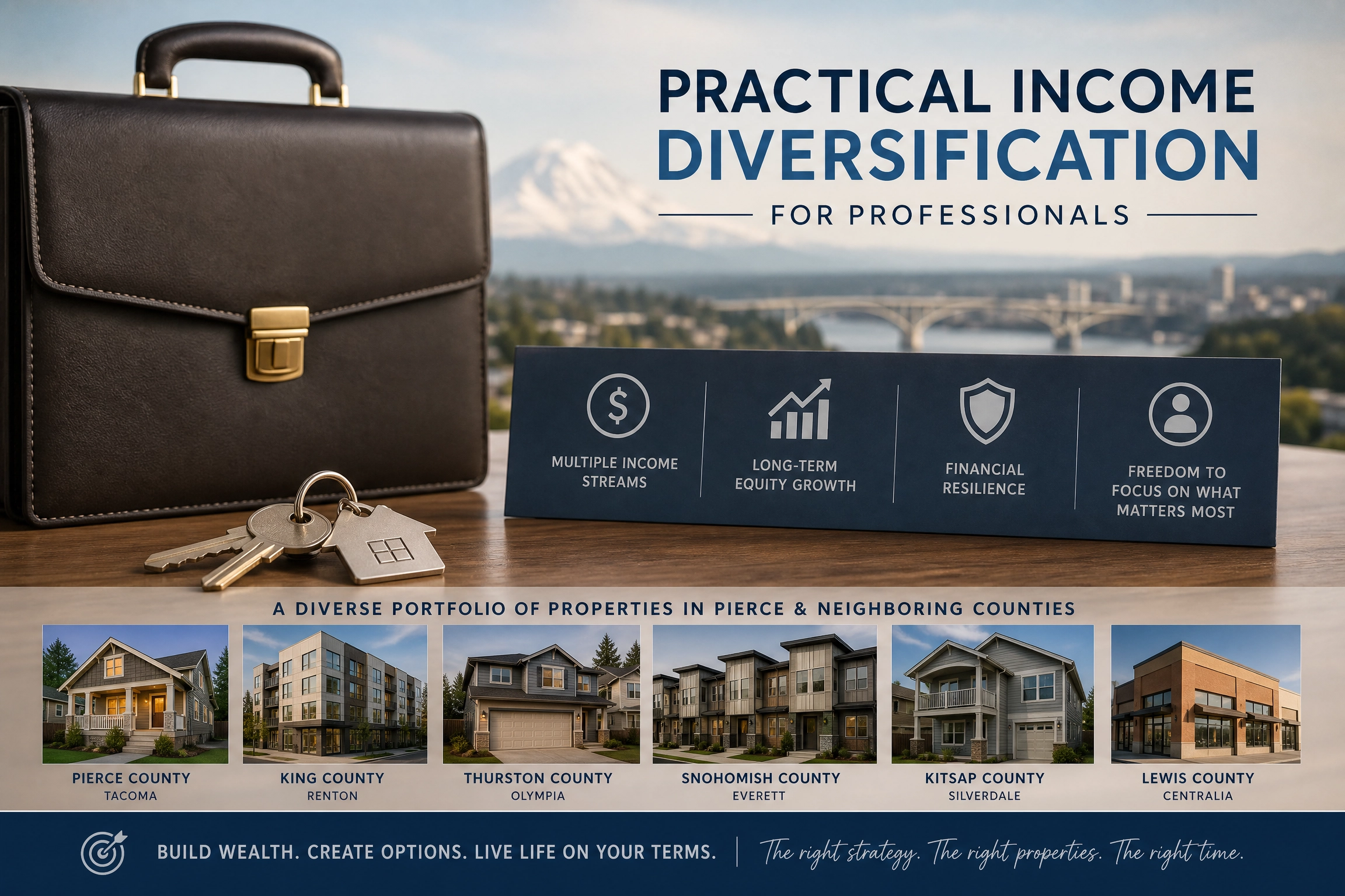 Diversify Your Income: Real Estate as a Practical Path for Professionals in Pierce and Neighboring Counties