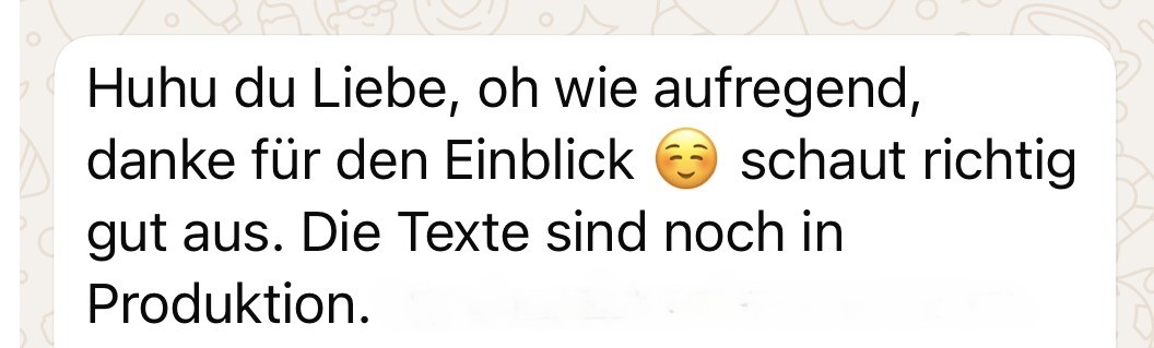 Whatsapp Rückmeldung Kundin Barbara