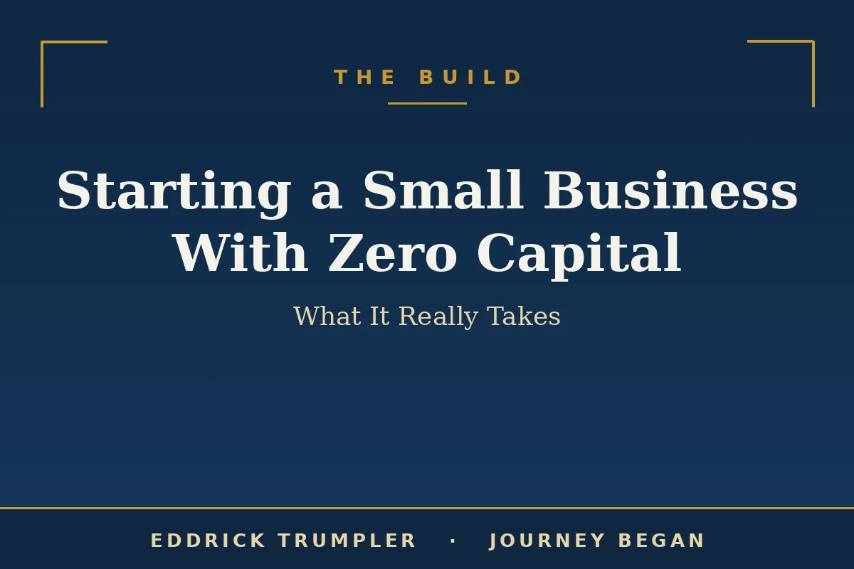 Journey Began book cover — a working class entrepreneur memoir and true story by Eddrick Trumpler