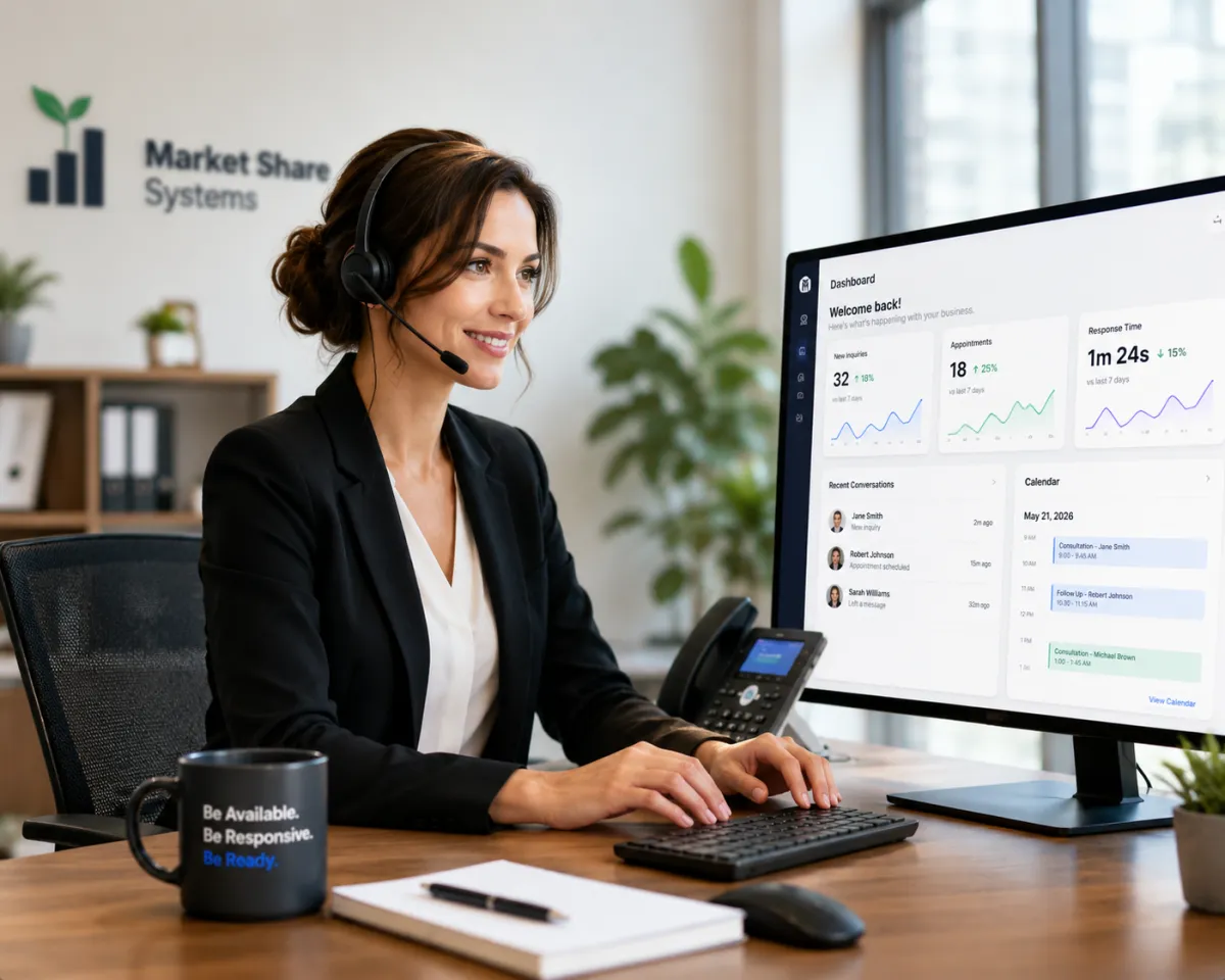 Professional busy local business environment
