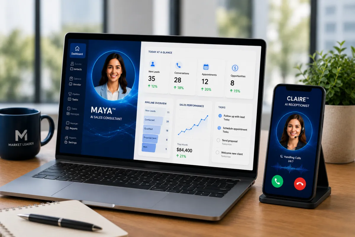 Automated engagement dashboard displaying prospect interactions