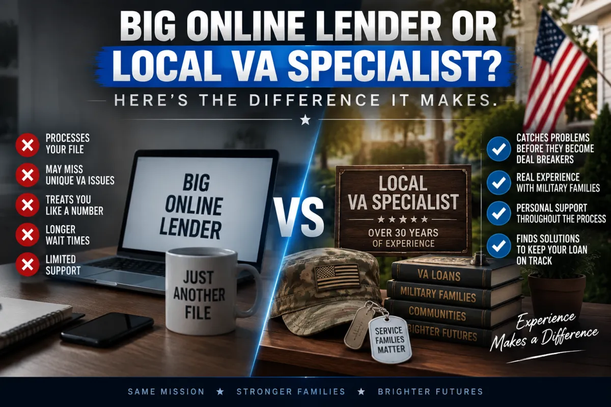 Big Online Lender or Local VA Specialist and Here Is Why the Difference Actually Matters