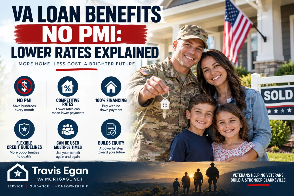 Military family holding house keys outside their new home with VA loan benefits including no PMI and competitive interest rates