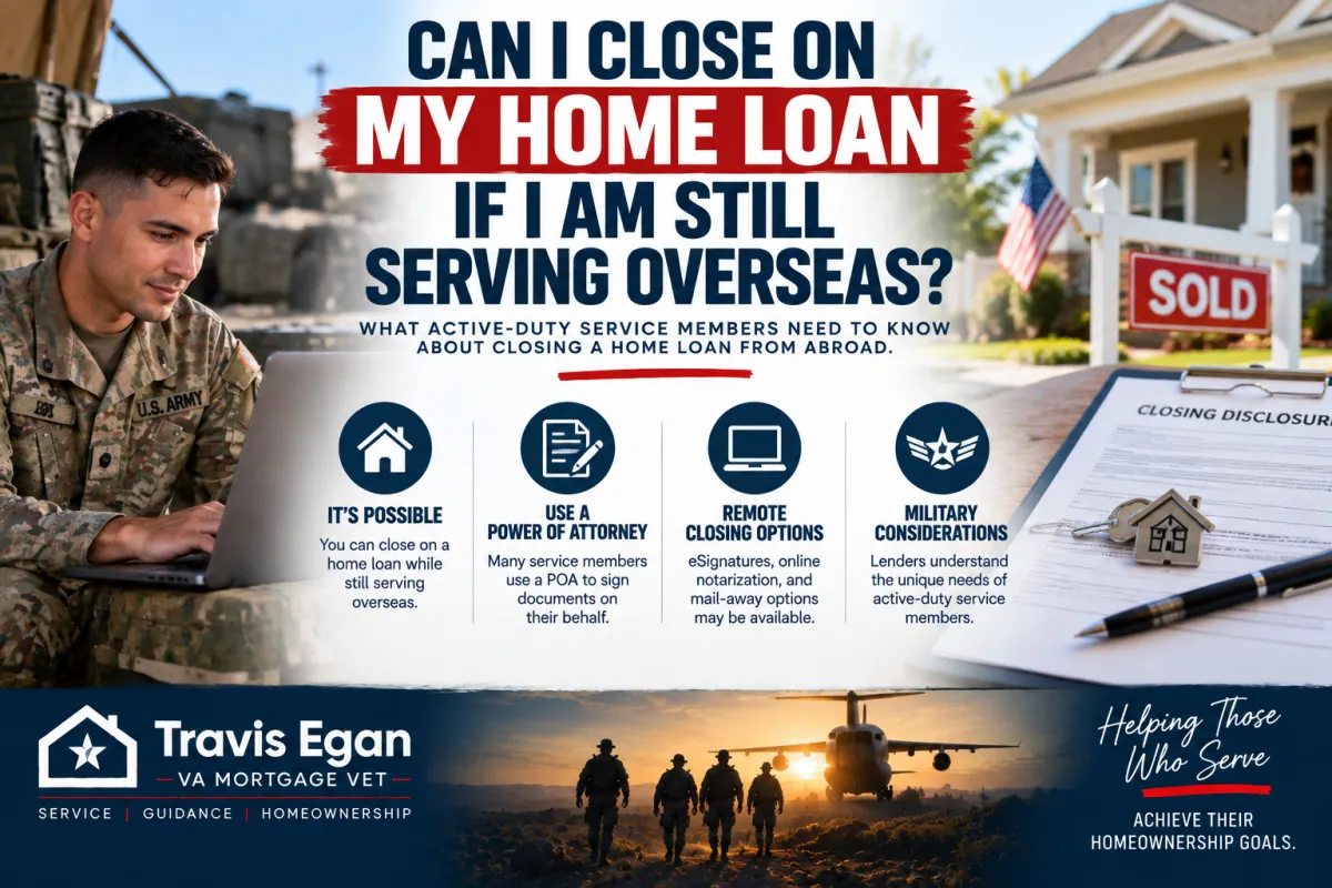 Active-duty Army service member closing on a home loan from overseas using remote closing and power of attorney options