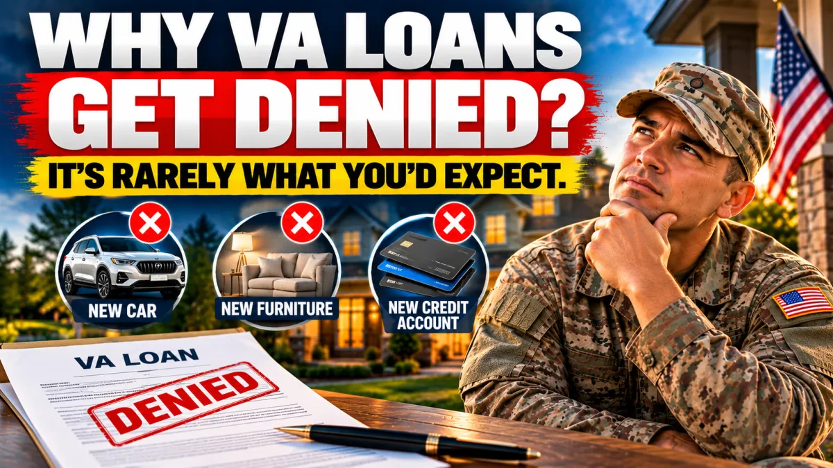 Why VA Loans Get Denied Is Rarely What Veterans Expect and Here Is the Most Common Reason