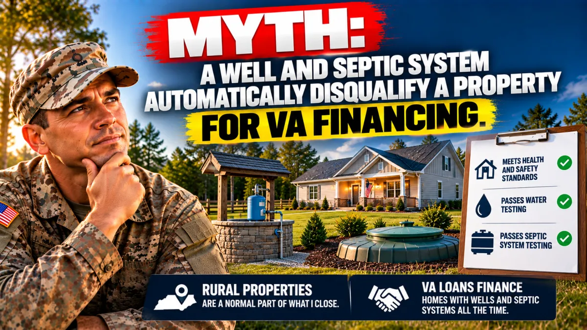 The Myth That Wells and Septic Systems Disqualify a VA Loan and What the Rules Actually Say