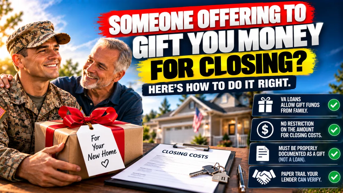 How to Use Gift Funds for VA Loan Closing Costs and Why Documentation Makes the Difference