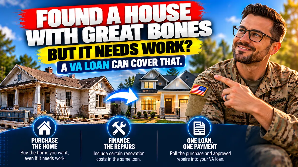 The VA Renovation Loan Lets Veterans Finance a Fixer Upper and the Repairs in One Single Loan