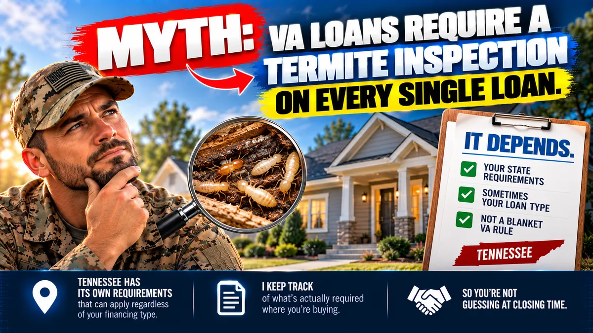 The Myth That VA Loans Always Require a Termite Inspection and What the Rules Actually Say
