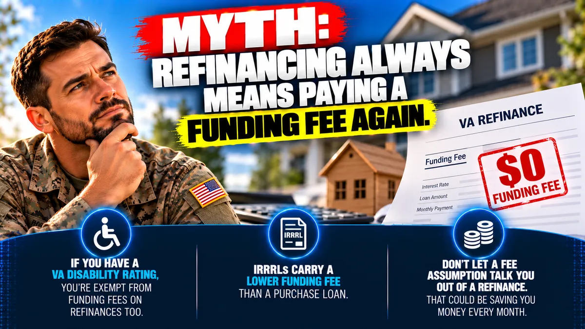 The VA Refinance Funding Fee Myth That May Be Costing Veterans Money Every Single Month