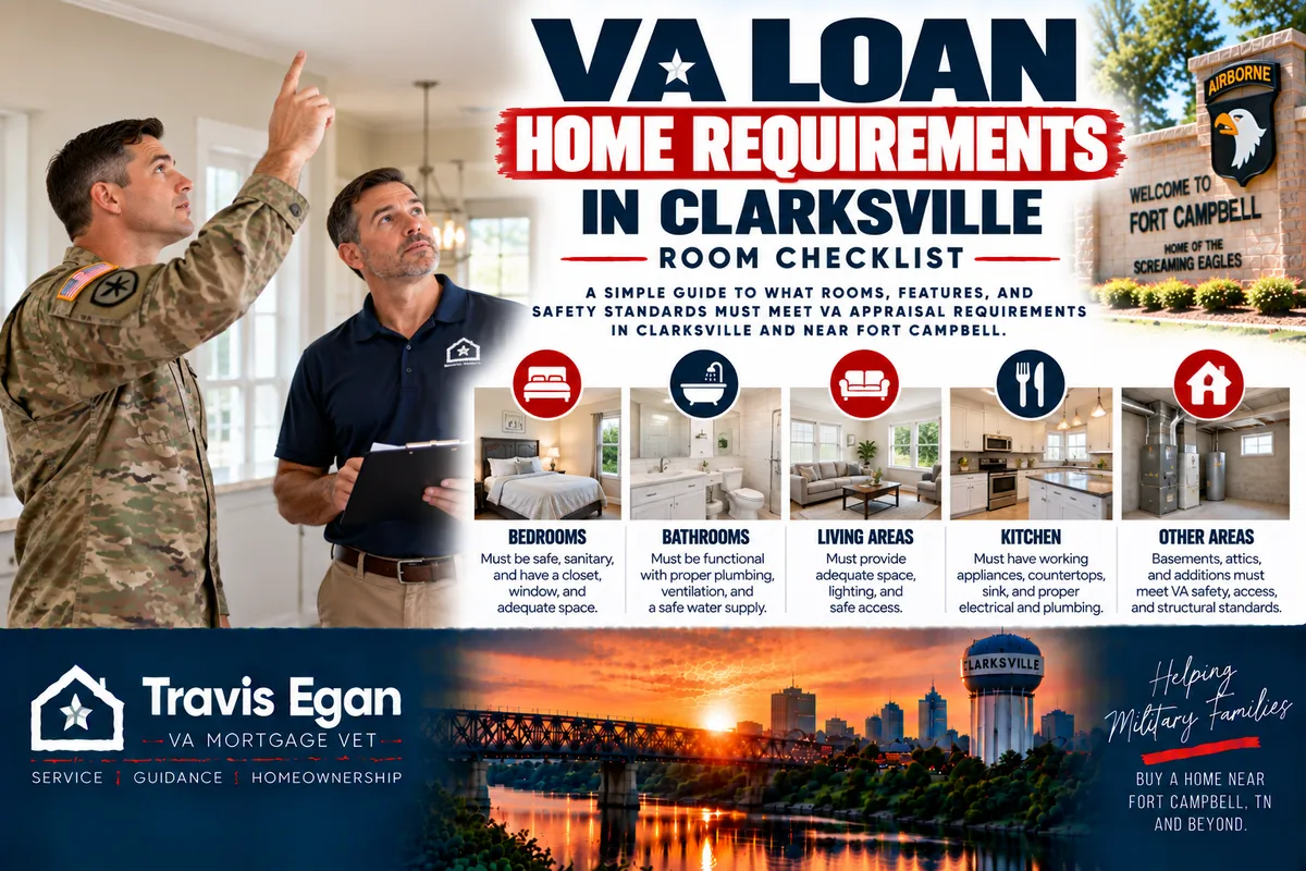 VA Loan Home Requirements in Clarksville: Room Checklist