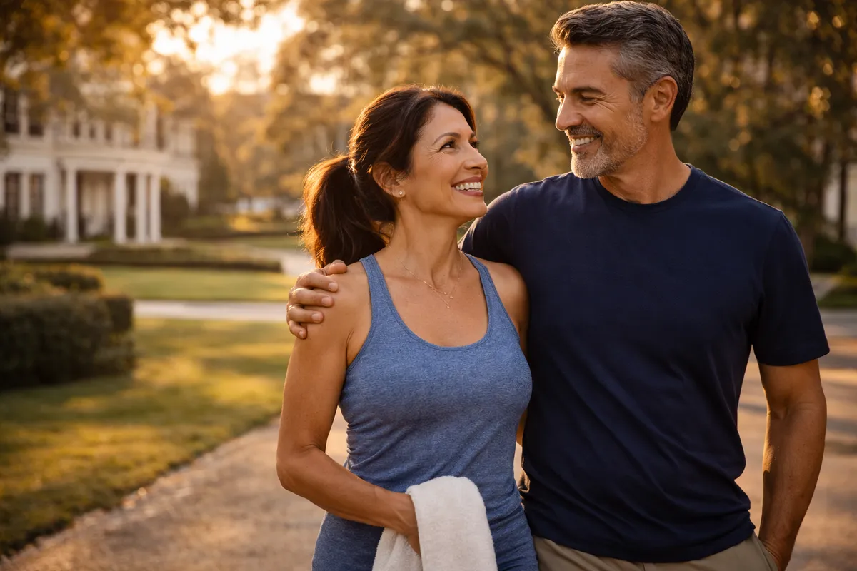 a couple in river oaks houston after hormon replacement from Valere