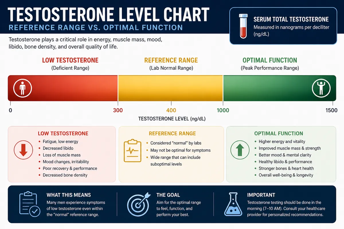 Testosterone level chart, Valere Regenerative Houston