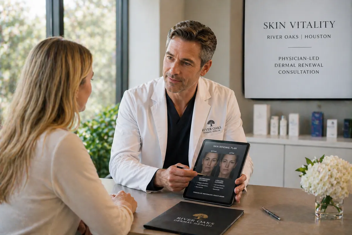 Skin vitality River Oaks Houston — physician-led dermal renewal consultation