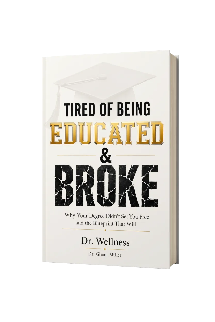 Tired of Being Educated and Broke book mockup