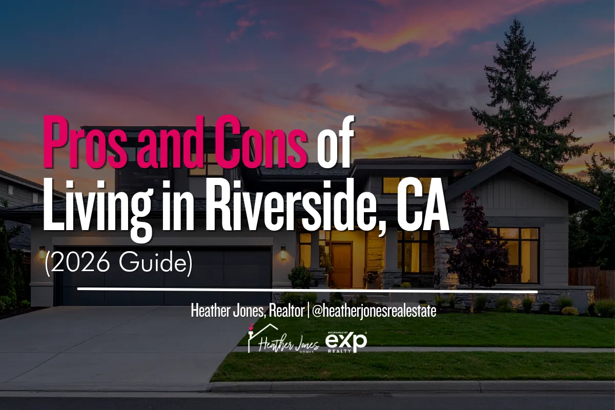 suburban homes in Riverside CA neighborhood with mountain views