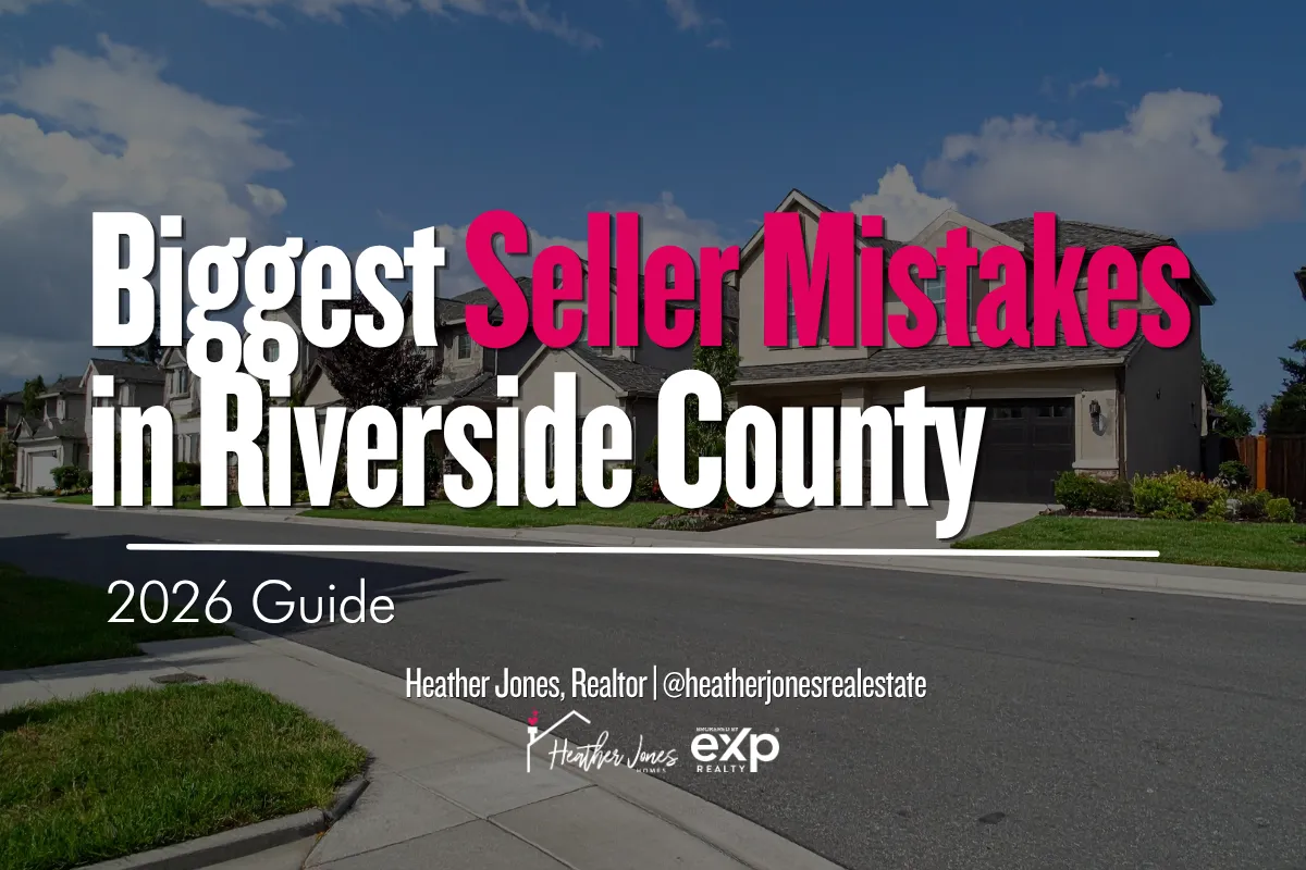 home for sale sign in Riverside County CA representing seller mistakes and pricing strategy