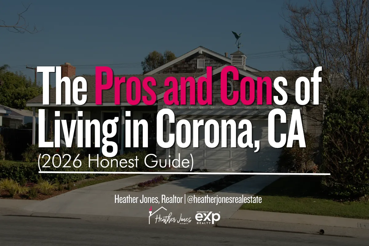 Family considering the pros and cons of living in Corona CA near parks and neighborhoods