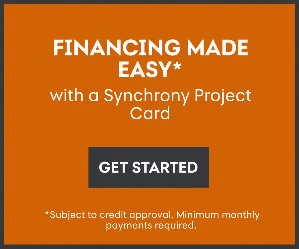 Flexible financing available through Synchrony