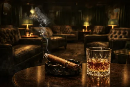 Modern venue setup with intimate long-table arrangement illustrating the evening event flow.