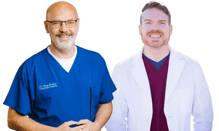 Dr. Andy Barlow Chiropractor and Dr. Matt Mackey Standing together