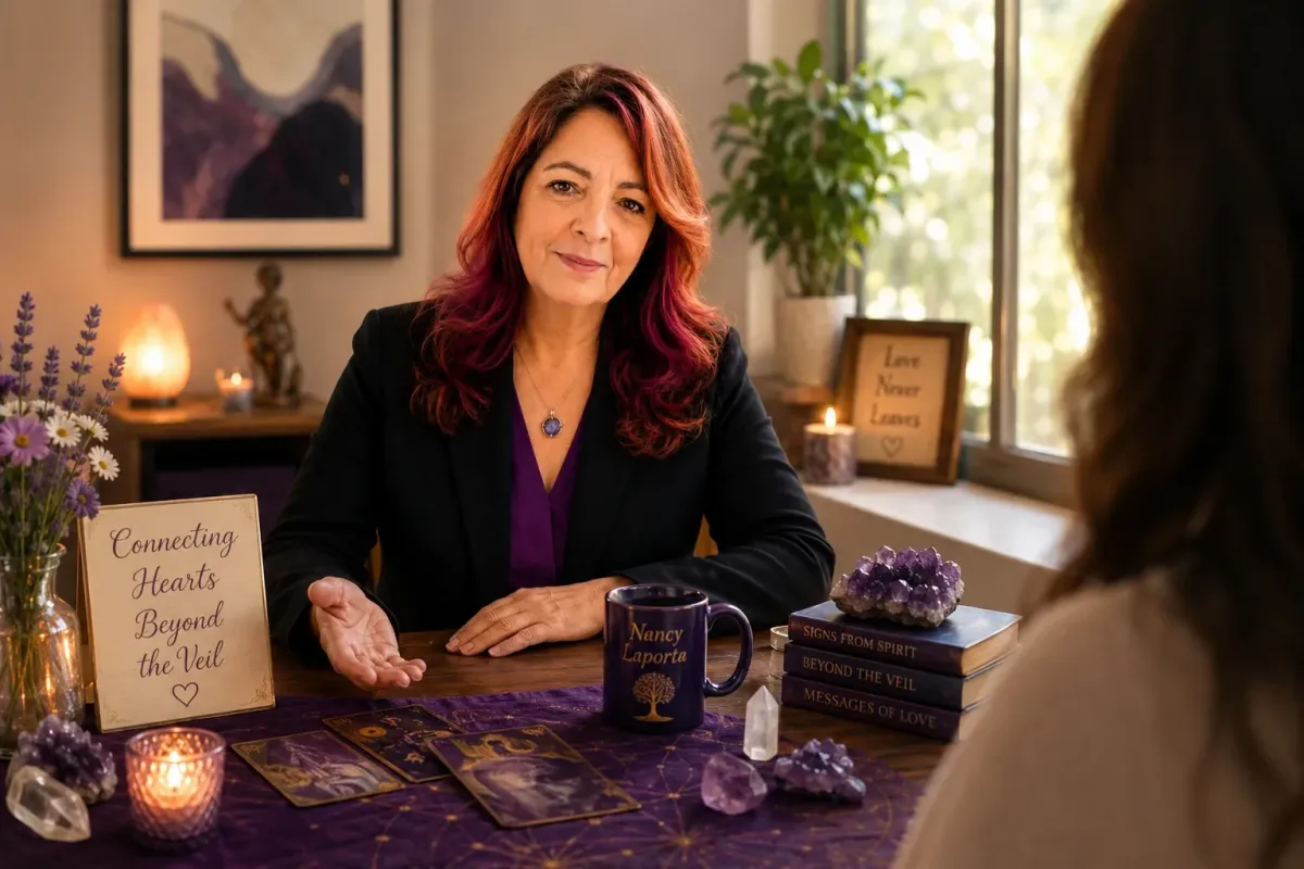 Nancy Laporta, international medium, giving a mediumship reading