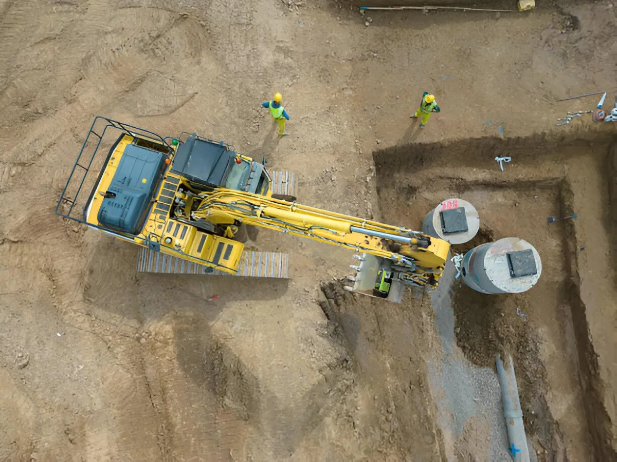 Elk Grove commercial concrete contractors working on site preparation