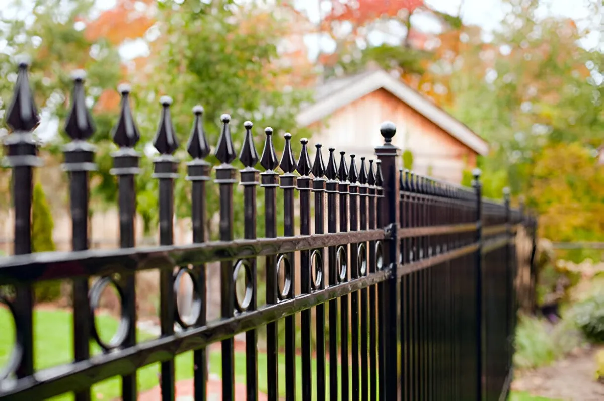 Wrought iron fence repair Albany GA with welding and repainting