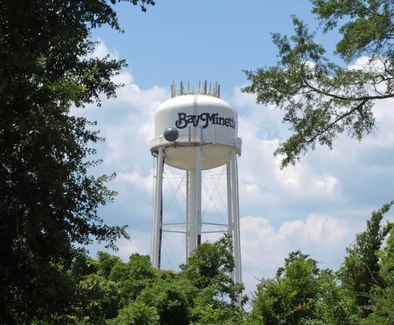 the water tower in Bay Minette Alabama