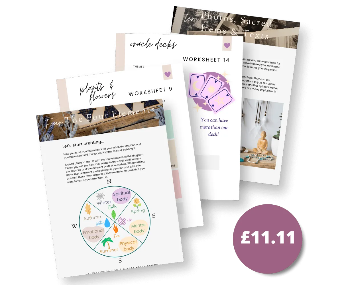 Home altar workbook activity sheets by helen brown