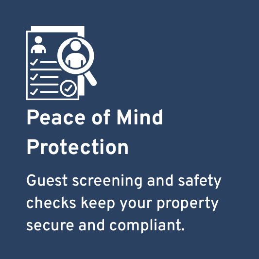 Graphic of peace of mind of short term rentals