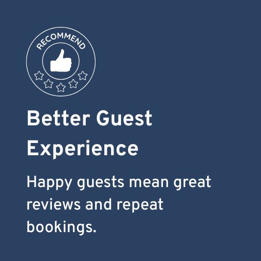Graphic of better guests experience of short term rentals