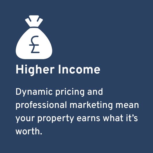 Graphic of higher income potential of short term rentals