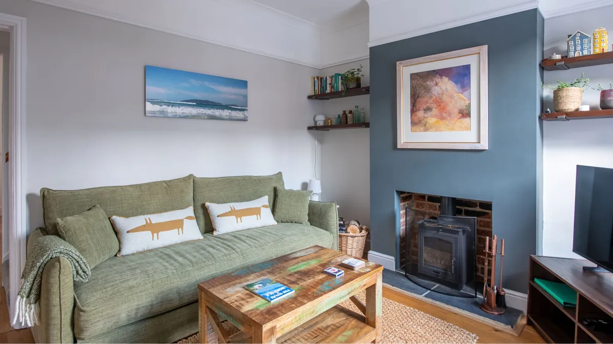 The Green House living room, short stay Norwich