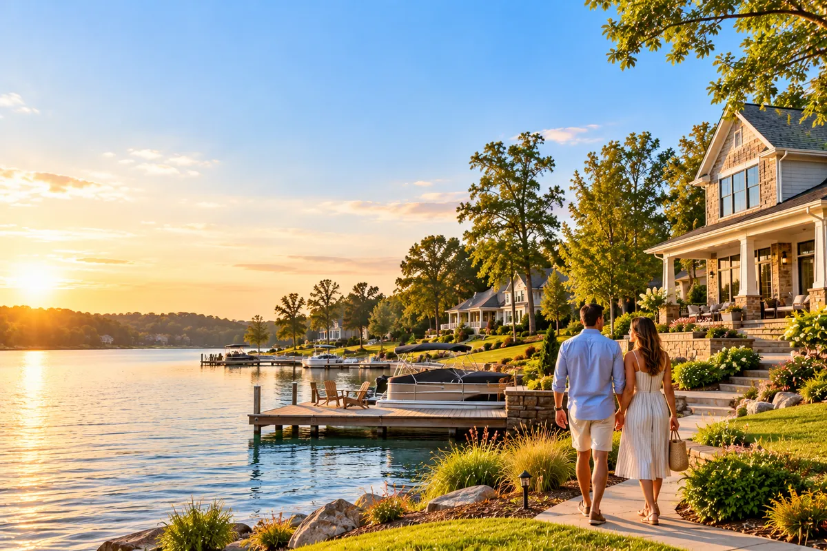 Lake Wylie waterfront homes and neighborhood landscape