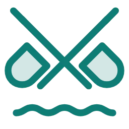 Crossed canoe paddles icon