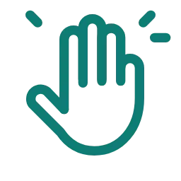 Raised hand icon