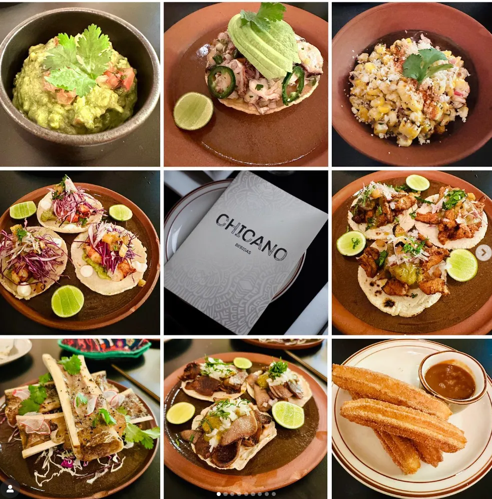 Beautifully plated authentic Mexican tacos