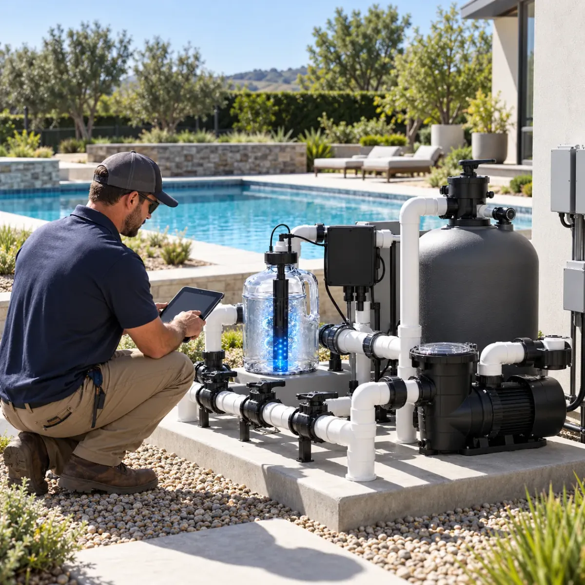 Planning Fusion44X equipment for a new residential inground pool