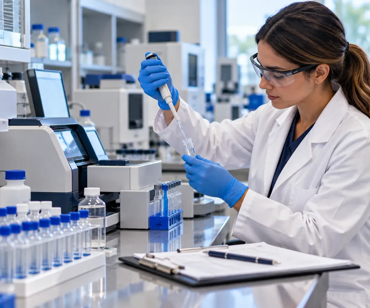 Independent laboratory testing of a pool-water sample