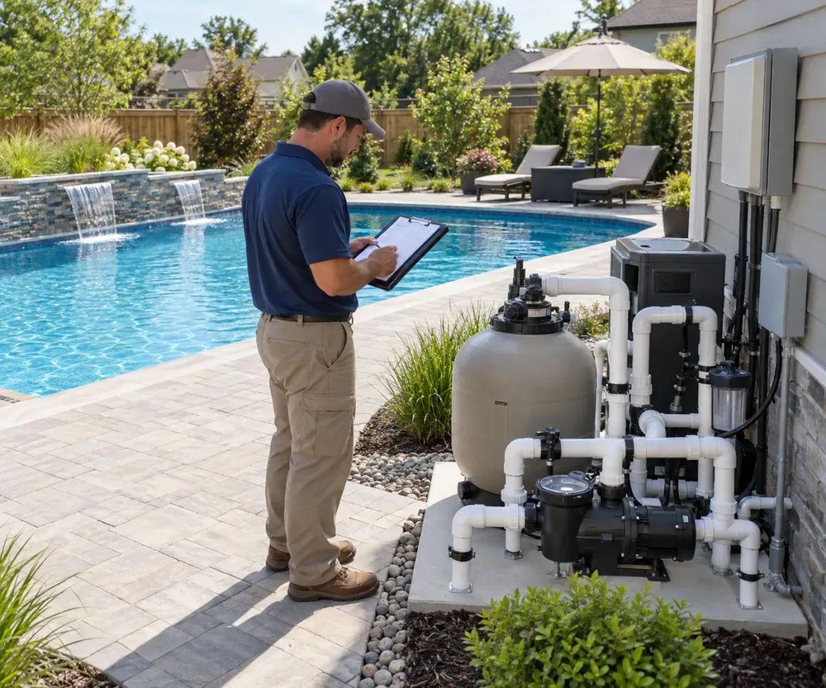 Residential pool, equipment and documentation for a Fusion44X case study