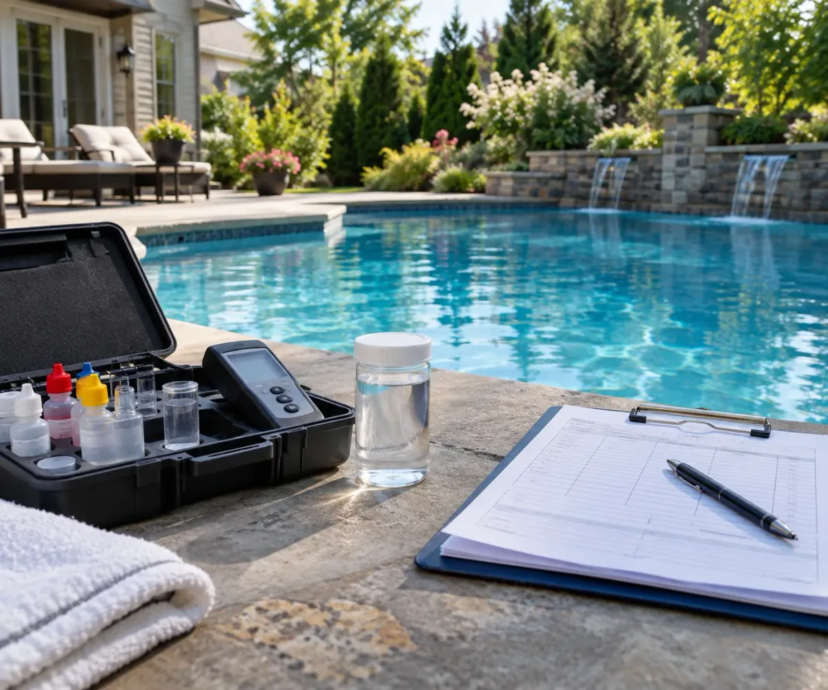 Pool water testing and supporting documentation for a Fusion44X case study