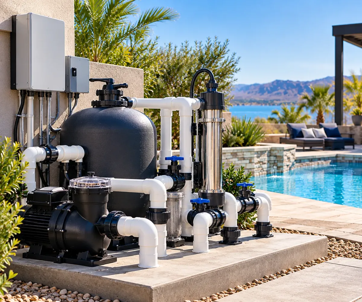 Fusion44X integrated with residential pool circulation and filtration equipment