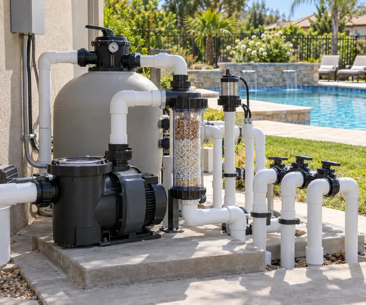 Mineral or ionization pool equipment context